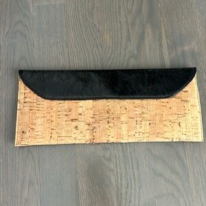 Viva bags of California- a cork and leather clutch EUC